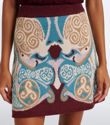 La DoubleJ Alchemy jacquard wool miniskirt | Thumbnail 4