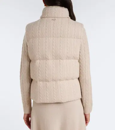 AGNONA Cable-knit cashmere puffer vest | Thumbnail 2