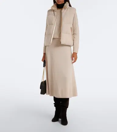 AGNONA Cable-knit cashmere puffer vest | Thumbnail 3