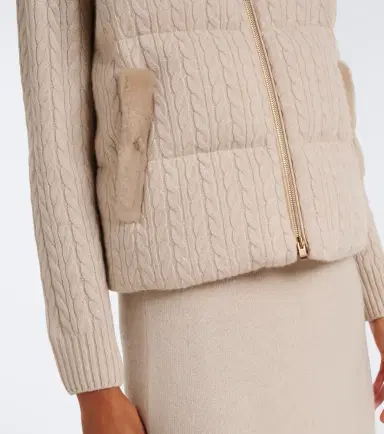 AGNONA Cable-knit cashmere puffer vest | Thumbnail 6