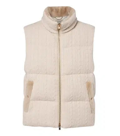 AGNONA Cable-knit cashmere puffer vest | Thumbnail 1