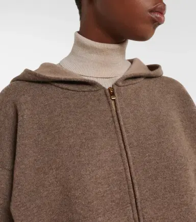 AGNONA Cashmere, wool, and silk hoodie | Thumbnail 3
