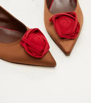Roger Vivier Rose Vivier satin slingback pumps | Thumbnail 2 Roger Vivier Rose Vivier satin slingback pumps | Thumbnail 2