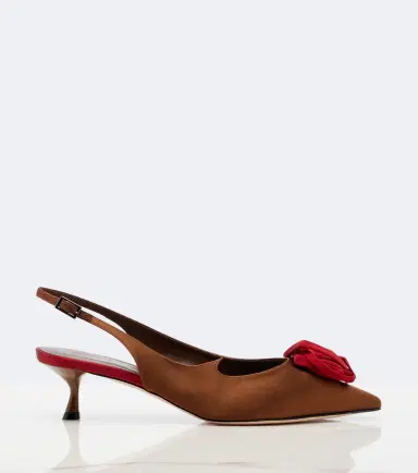 Roger Vivier Rose Vivier satin slingback pumps | Thumbnail 3 Roger Vivier Rose Vivier satin slingback pumps | Thumbnail 3
