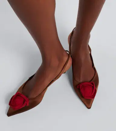 Roger Vivier Rose Vivier satin slingback pumps | Thumbnail 6 Roger Vivier Rose Vivier satin slingback pumps | Thumbnail 6