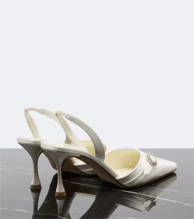 Manolo Blahnik Zutoslipla embellished satin slingback pumps | Thumbnail 3 Manolo Blahnik Zutoslipla embellished satin slingback pumps | Thumbnail 3