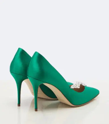 Manolo Blahnik Nadira embellished satin pumps | Thumbnail 2