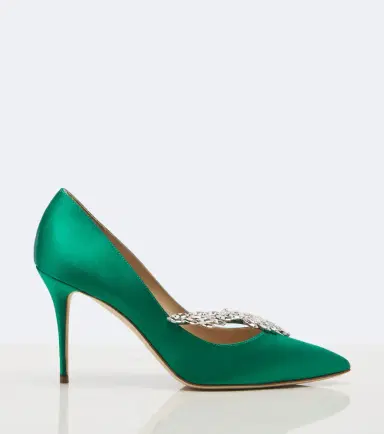 Manolo Blahnik Nadira embellished satin pumps | Thumbnail 3