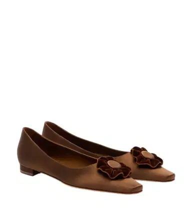 Manolo Blahnik Fortanflat satin ballet flats | Thumbnail 1