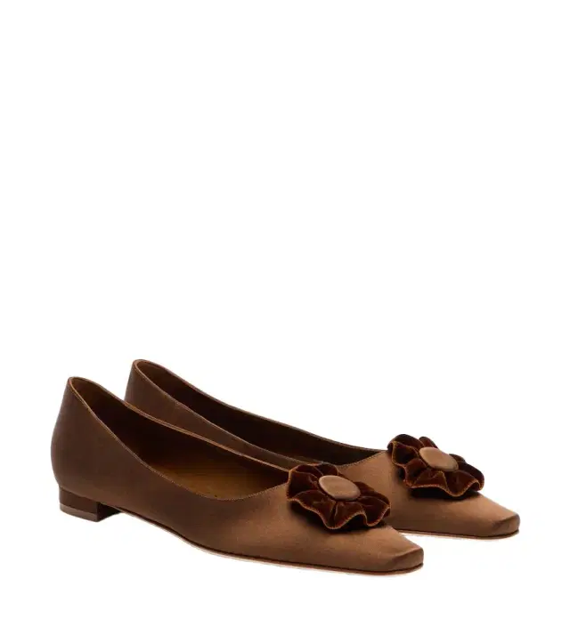 Manolo Blahnik Fortanflat satin ballet flats