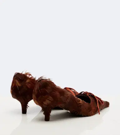Prada Feather-trimmed satin pumps | Thumbnail 2 Prada Feather-trimmed satin pumps | Thumbnail 2