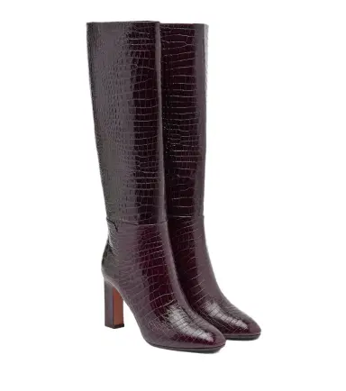 Aquazzura Sellier croc-effect leather knee-high boots | Thumbnail 1 Aquazzura Sellier croc-effect leather knee-high boots | Thumbnail 1