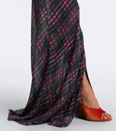 Dries Van Noten Checked lamé shirt dress | Thumbnail 2