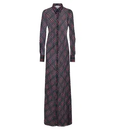 Dries Van Noten Checked lamé shirt dress | Thumbnail 1