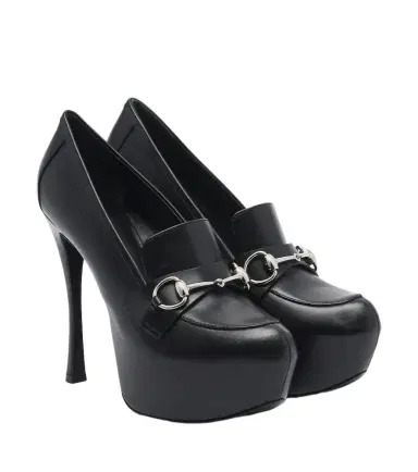 Gucci Fame Horsebit leather platform pumps | Thumbnail 1 Gucci Fame Horsebit leather platform pumps | Thumbnail 1