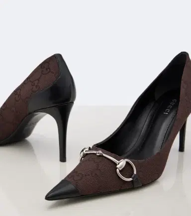 Gucci Donna GG canvas leather-trimmed pumps | Thumbnail 3 Gucci Donna GG canvas leather-trimmed pumps | Thumbnail 3
