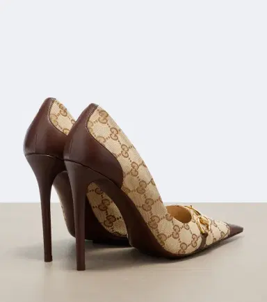 Gucci Donna Horsebit GG Canvas pumps | Thumbnail 3 Gucci Donna Horsebit GG Canvas pumps | Thumbnail 3
