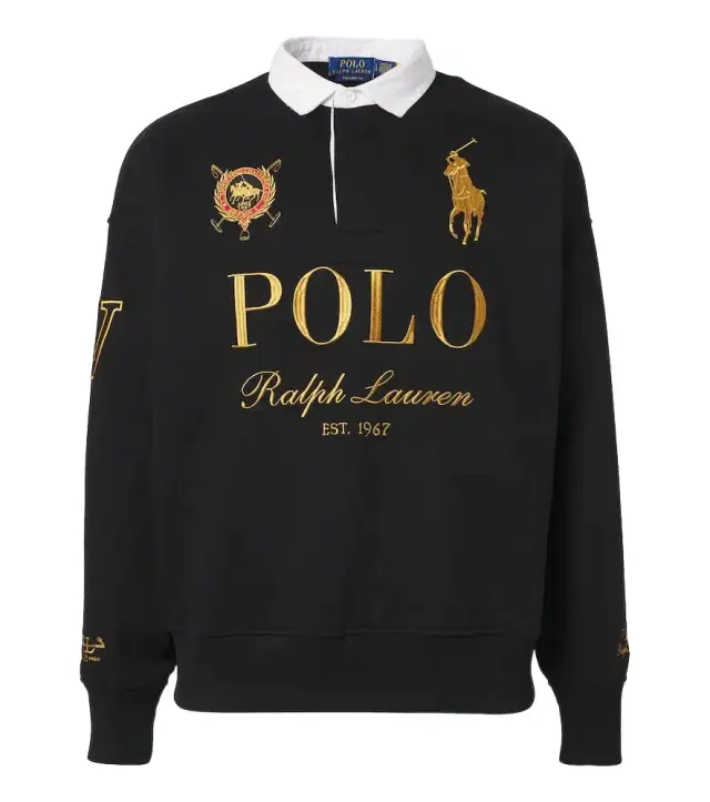 Polo Ralph Lauren Logo cotton-blend fleece polo sweater