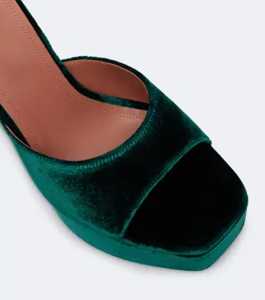 Amina Muaddi Dalida velvet platform mules | Thumbnail 2
