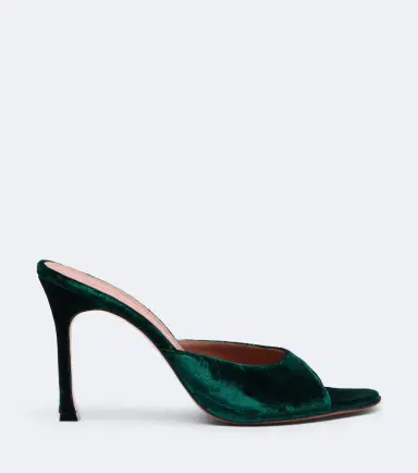 Amina Muaddi Alexa velvet mules | Thumbnail 4 Amina Muaddi Alexa velvet mules | Thumbnail 4