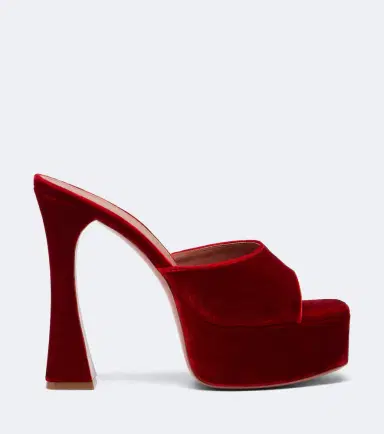 Amina Muaddi Dalida velvet mules | Thumbnail 2 Amina Muaddi Dalida velvet mules | Thumbnail 2