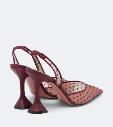 Amina Muaddi Holli point d'esprit slingback pumps | Thumbnail 3 Amina Muaddi Holli point d'esprit slingback pumps | Thumbnail 3