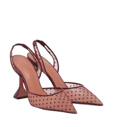 Amina Muaddi Holli point d'esprit slingback pumps | Thumbnail 1 Amina Muaddi Holli point d'esprit slingback pumps | Thumbnail 1