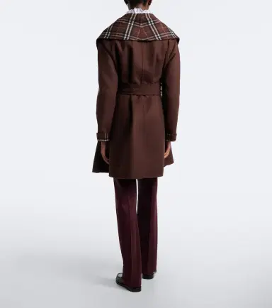 Burberry Check belted wool coat | Thumbnail 2 Burberry Check belted wool coat | Thumbnail 2