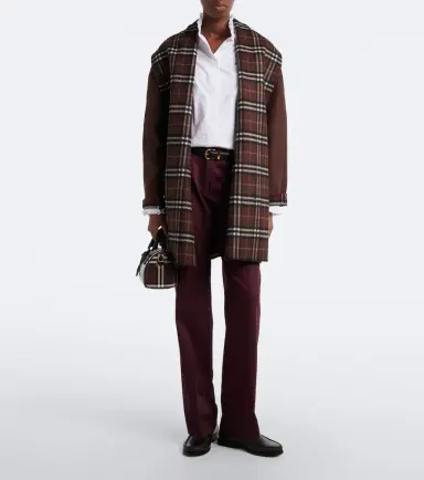 Burberry Check belted wool coat | Thumbnail 5 Burberry Check belted wool coat | Thumbnail 5