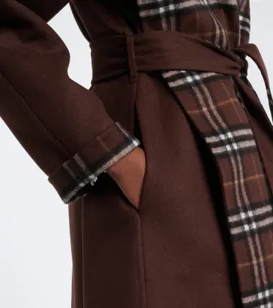 Burberry Check belted wool coat | Thumbnail 6 Burberry Check belted wool coat | Thumbnail 6