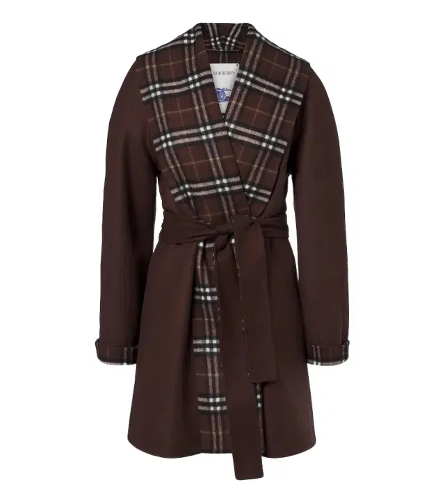 Burberry Check belted wool coat