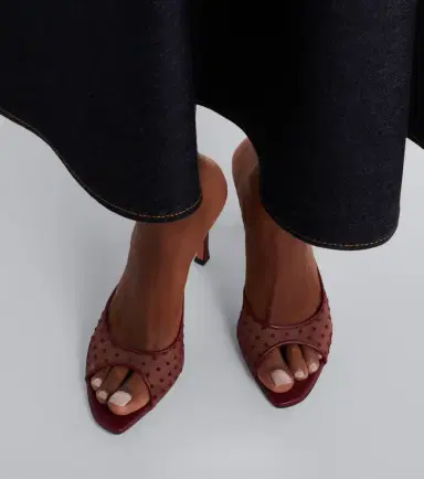 Amina Muaddi Alexa polka-dot mules | Thumbnail 6 Amina Muaddi Alexa polka-dot mules | Thumbnail 6