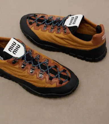 Miu Miu Leather-trimmed sneakers | Thumbnail 2