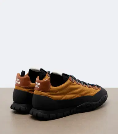 Miu Miu Leather-trimmed sneakers | Thumbnail 3