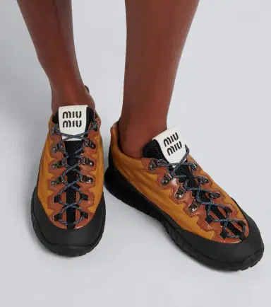 Miu Miu Leather-trimmed sneakers | Thumbnail 6