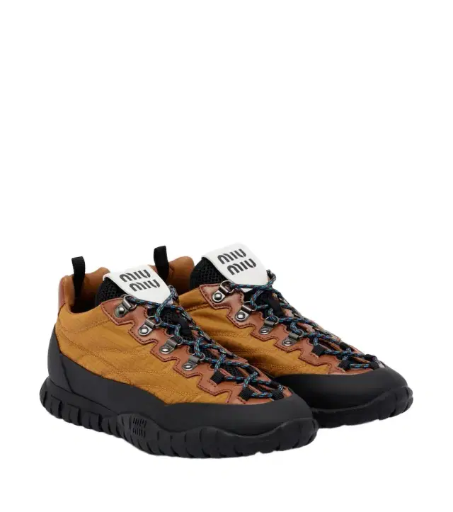 Miu Miu Leather-trimmed sneakers