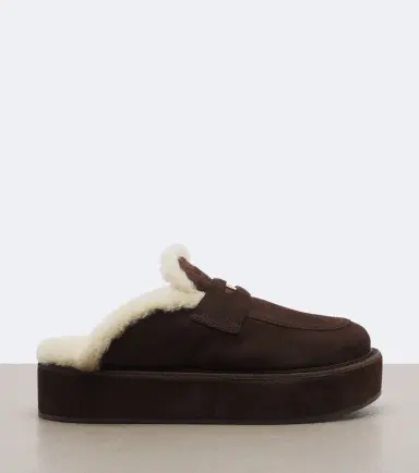 Miu Miu Shearling-lined suede platform mules | Thumbnail 2 Miu Miu Shearling-lined suede platform mules | Thumbnail 2