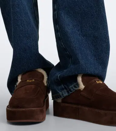 Miu Miu Shearling-lined suede platform mules | Thumbnail 6 Miu Miu Shearling-lined suede platform mules | Thumbnail 6