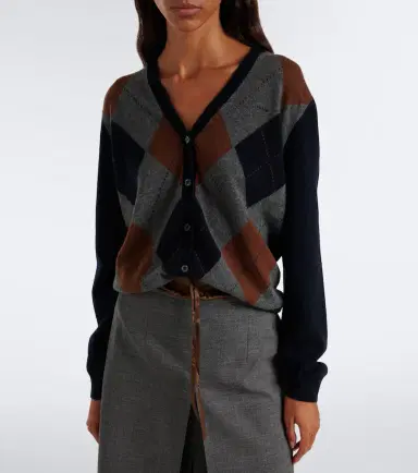 Prada Argyle cashmere cardigan | Thumbnail 2