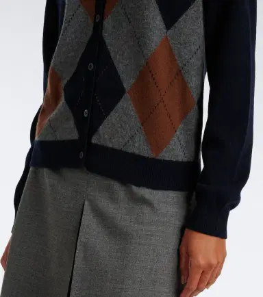 Prada Argyle cashmere cardigan | Thumbnail 3