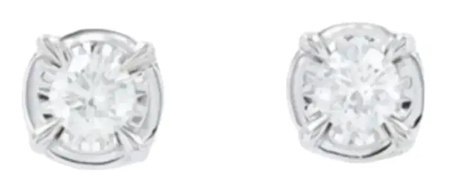Wish Fine Jewelry 1.25ct Diamond 14K Gold Bezel Earrings