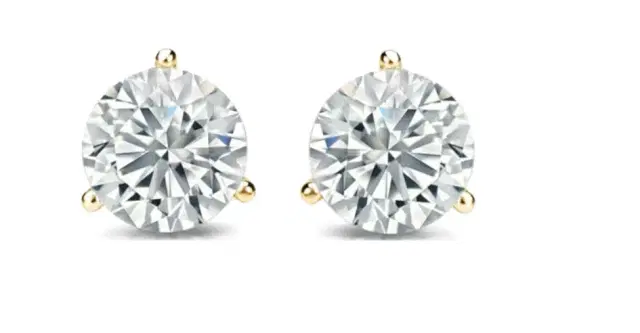 Wish Fine Jewelry 2.00ct Lab Grown Diamond 10K Gold Stud Earrings