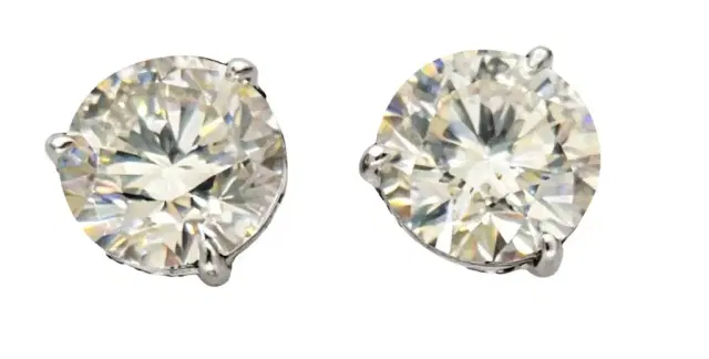 Wish Fine Jewelry 6.02ct Diamond 18K Gold Classic Stud Earring
