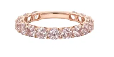 Wish Fine Jewelry 7.95ct Kunzite 18K Gold Almost Eternity Band Ring | Thumbnail 1 Wish Fine Jewelry 7.95ct Kunzite 18K Gold Almost Eternity Band Ring | Thumbnail 1