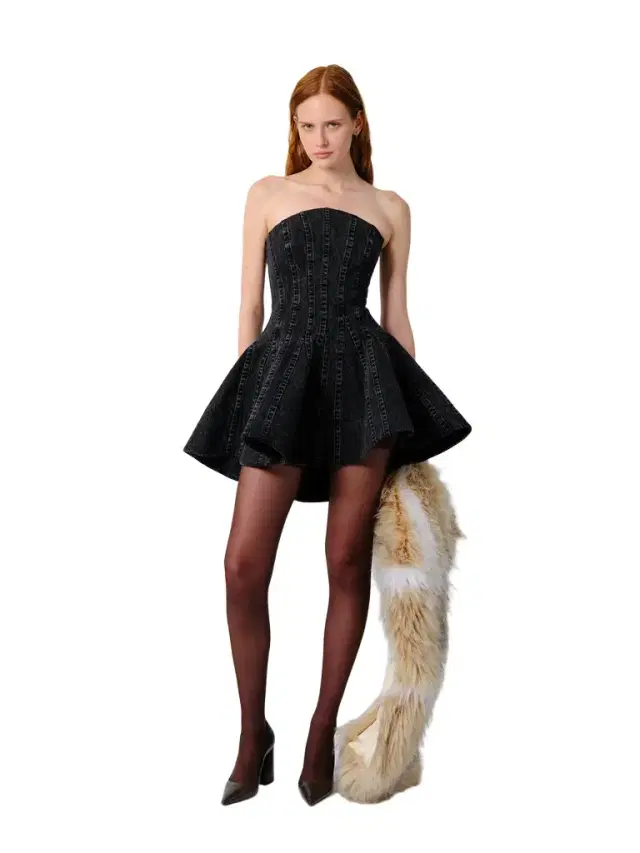 Aknvas The Lefa dress in black denim (coming soon)