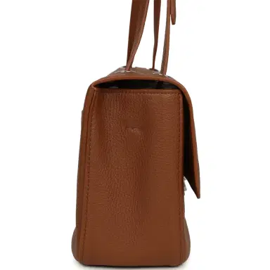 Chanel Chanel Maxi "Souplissimo" Small Flap Bag Camel Grained Calfskin Silver Hardware | Thumbnail 3 Chanel Chanel Maxi "Souplissimo" Small Flap Bag Camel Grained Calfskin Silver Hardware | Thumbnail 3
