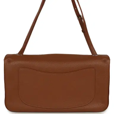 Chanel Chanel Maxi "Souplissimo" Small Flap Bag Camel Grained Calfskin Silver Hardware | Thumbnail 4 Chanel Chanel Maxi "Souplissimo" Small Flap Bag Camel Grained Calfskin Silver Hardware | Thumbnail 4