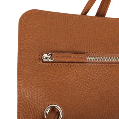 Chanel Chanel Maxi "Souplissimo" Small Flap Bag Camel Grained Calfskin Silver Hardware | Thumbnail 8 Chanel Chanel Maxi "Souplissimo" Small Flap Bag Camel Grained Calfskin Silver Hardware | Thumbnail 8