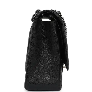 Chanel Chanel Maxi Classic Double Flap Bag Black Caviar Silver Hardware | Thumbnail 3 Chanel Chanel Maxi Classic Double Flap Bag Black Caviar Silver Hardware | Thumbnail 3