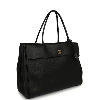 Chanel Chanel XXL "It Girl" Shopping Tote Black Calfskin Gold Hardware | Thumbnail 2 Chanel Chanel XXL "It Girl" Shopping Tote Black Calfskin Gold Hardware | Thumbnail 2